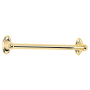 Alno Classic Traditional 18 Inch Wide Towel Bar with 1-1/4 Inch Diameter Bar Unlacquered Brass