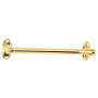 Alno Classic Traditional 18 Inch Wide Towel Bar with 1-1/4 Inch Diameter Bar Polished Brass
