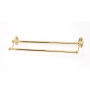 Alno Classic Traditional 24 Inch Wide Double Towel Bar Unlacquered Brass