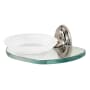 Alno Classic Traditional Wall Mounted Frosted Glass Soap Dish with Brass Bracket and Glass Shelf Polished Nickel