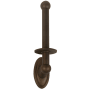 Alno Classic Traditional 9 Inch Tall Vertical Single Post Drop Down Toilet Paper Holder Chocolate Bronze