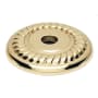 Alno Rope 1 Inch Diameter Cabinet Knob Backplate Unlacquered Brass