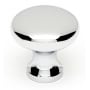 Alno Classic 3/4" Small Round Traditional Mushroom Solid Brass Cabinet Knob / Drawer Knob Polished Chrome