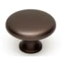 Alno Classic 1-1/2" Round Farmhouse Traditional Smooth Mushroom Solid Brass Cabinet Knob / Drawer Knob Chocolate Bronze
