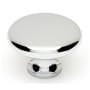 Alno Classic 1-1/2" Round Farmhouse Traditional Smooth Mushroom Solid Brass Cabinet Knob / Drawer Knob Polished Chrome