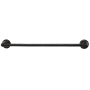 Alno Sierra 24" Long Distressed Rustic Industrial Solid Bronze Single Towel Bar Dark Bronze