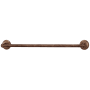 Alno Sierra 24" Long Distressed Rustic Industrial Solid Bronze Single Towel Bar Rust Bronze