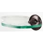 Alno Sierra 6-7/8"W Distressed Rustic Wall Mounted Soap Dish with Frosted Glass Tray and Solid Bronze Mount Dark Bronze