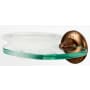 Alno Sierra 6-7/8"W Distressed Rustic Wall Mounted Soap Dish with Frosted Glass Tray and Solid Bronze Mount Rust Bronze