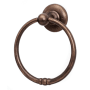 Alno Sierra 6" Round Distressed Rustic Solid Bronze Bathroom Towel Ring Rust Bronze