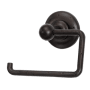 Alno Sierra Rustic Industrial Euro Slide On Single Post Solid Bronze Toilet Paper Holder Dark Bronze