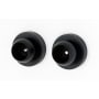 Alno Contemporary I Shower Rod Flange Set Matte Black