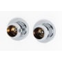 Alno Contemporary I Shower Rod Flange Set Polished Chrome