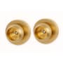 Alno Contemporary I Shower Rod Flange Set Satin Brass