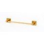 Alno Contemporary II - 12" Wide Square Bar Bathroom Single Solid Brass Towel Bar Satin Brass