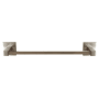 Alno Contemporary II - 12" Wide Square Bar Bathroom Single Solid Brass Towel Bar Satin Nickel