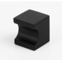 Alno Contemporary 3/4" Whistle Style Solid Brass Cabinet Knob with Finger Notch Matte Black