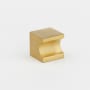 Alno Contemporary 3/4" Whistle Style Solid Brass Cabinet Knob with Finger Notch Satin Brass