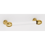 Alno Royale 3" Center to Center Acrylic Clear Bar Cabinet Handle / Drawer Pull with Solid Brass Mounts Unlacquered Brass