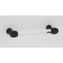 Alno Royale 3-1/2" Center to Center Acrylic Bar Cabinet Handle / Drawer Pull with Solid Brass Mounts Matte Black