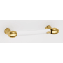 Alno Royale 3-1/2" Center to Center Acrylic Bar Cabinet Handle / Drawer Pull with Solid Brass Mounts Unlacquered Brass