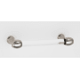 Alno Royale 3-1/2" Center to Center Acrylic Bar Cabinet Handle / Drawer Pull with Solid Brass Mounts Polished Nickel