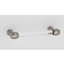 Alno Royale 3-1/2" Center to Center Acrylic Bar Cabinet Handle / Drawer Pull with Solid Brass Mounts Satin Nickel