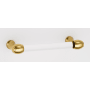 Alno Royale 4" Center to Center Acrylic Bar Cabinet Handle / Drawer Pull with Solid Brass Mounts - Legs Polished Brass