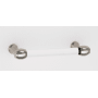 Alno Royale 4" Center to Center Acrylic Bar Cabinet Handle / Drawer Pull with Solid Brass Mounts - Legs Polished Nickel