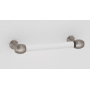 Alno Royale 4" Center to Center Acrylic Bar Cabinet Handle / Drawer Pull with Solid Brass Mounts - Legs Satin Nickel