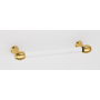 Alno Royale 8" Center to Center Acrylic Bar Solid Brass Cabinet Handle / Drawer Pull Polished Brass