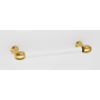 Alno Royale 8" Center to Center Acrylic Bar Solid Brass Cabinet Handle / Drawer Pull Unlacquered Brass