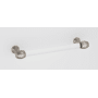 Alno Royale 8" Center to Center Acrylic Bar Solid Brass Cabinet Handle / Drawer Pull Satin Nickel