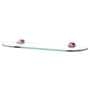Alno Infinity 18" W Glass Bathroom Shelf with Brass Mounting Brackets Polished Chrome