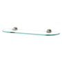 Alno Infinity 18" W Glass Bathroom Shelf with Brass Mounting Brackets Polished Nickel