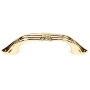Alno Ribbon & Reed 3" Center to Center Elegant Luxury Traditional Arch Bow Solid Brass Cabinet Handle / Drawer Pull Unlacquered Brass