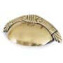 Alno Ribbon & Reed 3" Center to Center Luxury Solid Brass Cabinet Cup Handle / Drawer Cup Pull Polished Antique