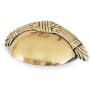 Alno Ribbon & Reed 3" Center to Center Luxury Solid Brass Cabinet Cup Handle / Drawer Cup Pull Polished Brass