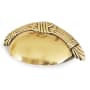 Alno Ribbon & Reed 3" Center to Center Luxury Solid Brass Cabinet Cup Handle / Drawer Cup Pull Unlacquered Brass