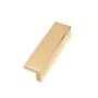 Alno Tab 4" Long Surface Mount Hole Cover Solid Brass Cabinet Handle / Drawer Pull Unlacquered Brass