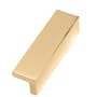 Alno Tab 4" Long Surface Mount Hole Cover Solid Brass Cabinet Handle / Drawer Pull Polished Brass