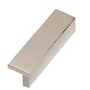Alno Tab 4" Long Surface Mount Hole Cover Solid Brass Cabinet Handle / Drawer Pull Satin Nickel