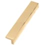 Alno Tab 8-1/2" Long Linear Surface Mount Solid Brass Cabinet Handle / Drawer Pull Unlacquered Brass