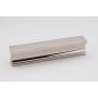 Alno Linear 3-1/2" Center to Center Solid Brass Flush Mount Rectangular Cabinet Handle / Drawer Pull Polished Nickel
