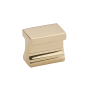 Alno Linear 3/4" Center to Center Modern Rectangular Flush Mount Solid Brass Cabinet Handle / Drawer Pull Knob Satin Brass