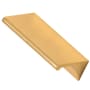 Alno Tab 3" Center to Center Solid Brass Linear Surface Mount Cabinet Handle / Drawer Pull Unlacquered Brass