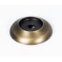 Alno Royale 1-1/2" Diameter Solid Brass Cabinet Knob Backplate Rosette Antique English Matte