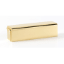 Alno Cube 3-3/8 Inch Long Finger Cabinet Pull Unlacquered Brass