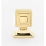Alno Cube 7/8" Small Luxury Modern Side Square Rectangular Solid Brass Cabinet Knob / Drawer Knob Unlacquered Brass
