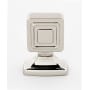 Alno Cube 7/8" Small Luxury Modern Side Square Rectangular Solid Brass Cabinet Knob / Drawer Knob Polished Nickel